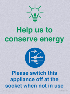 Help us to conserve energy - Unplug the kettle when finished